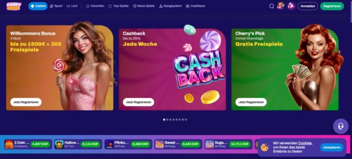 CandySpinz – Starke Boni & farbenfrohes Design